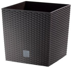 Osłonka na doniczkę Rato Low ciemnobrązowy, 17 x 17 cm, S