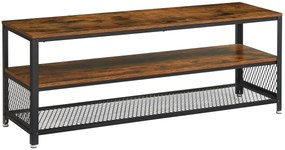 Szafka RTV z półkami w stylu loft rustykalny brąz A4-Z43