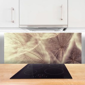 Szkło do Kuchni na Ścianę Złocisty Mniszek w Polu