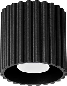 Czarna ryflowana lampa sufitowa D9-B98