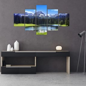 Obraz - Ośnieżone szczyty górskie (125x70 cm)