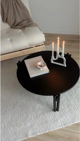 Czarny okrągły stolik z litego drewna sosnowego ø 80 cm Sticks – Karup Design