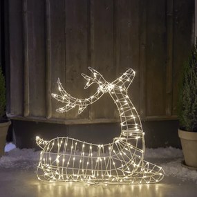 Zimowa dekoracja ogrodowa leżący renifer Atja