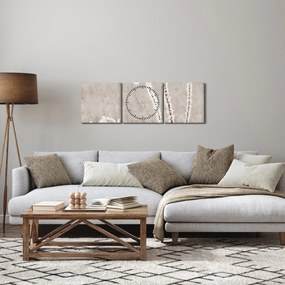 Obraz - Oset w zimie (z zegarem) (90x30 cm)