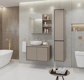 Szafka łazienkowa GAJA 1D 78cm congo z lustrem HELVETIA