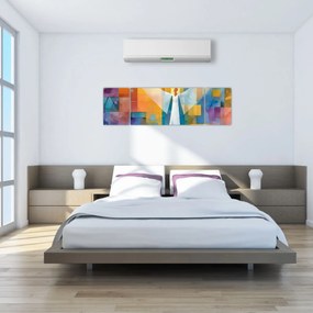 Obraz - Geometryczny anioł (170x50 cm)
