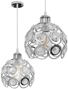 LAMPA WISZĄCA SUFITOWA KRYSZTAŁOWA APP207-1C CHROM