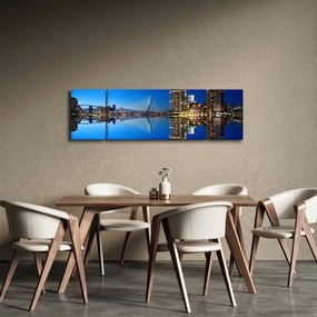 Zdjęcie - Rotterdam nocą (170x50 cm)