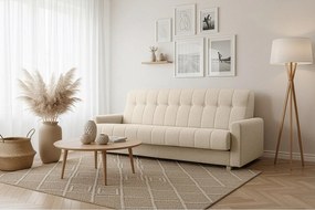 Wersalka Herbi z funkcją spania, do salonu, tkanina Herbi, kremowy