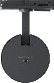 Nowoczesny reflektor czarny do systemu szynowego 1-fazowego - Iconic Mark