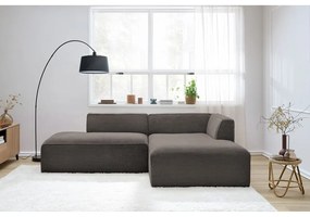 Brązowy sztruksowy narożnik modułowy (prawostronny/w kształcie litery L) Megeve – Bobochic Paris