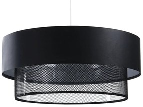 Czarna lampa wisząca nad stół z siatką - S435 D1-G89