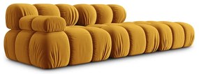 Żółta aksamitna sofa 282 cm Bellis – Micadoni Home