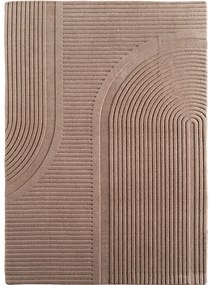 Dywan nowoczesny Pompei 3D Geometria szaro-beżowy 200 cm x 290 cm