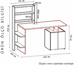 Biurko Melis White and Anthracite