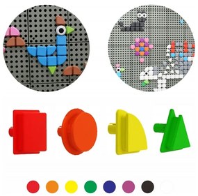 Masterkidz zestaw kołeczki w kształcie figur geometrycznych 64szt do tablic stem