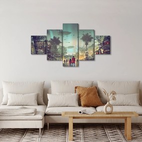 Obraz - miasto w przyszłości (125x70 cm)
