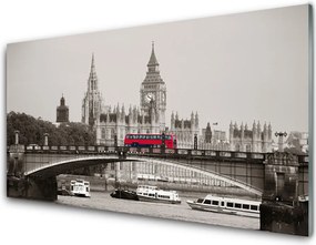 Szkło Ozdobne do Kuchni Ikona Londynu: Big Ben i Most