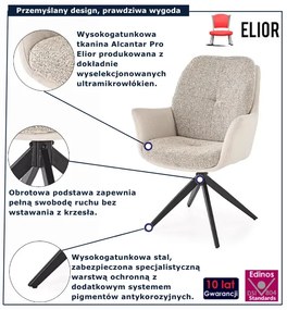 Krzesło tapicerowane jasnoszare N2-H36