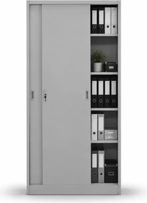 Szafa metalowa zamykana na klucz z drzwiami przesuwnymi