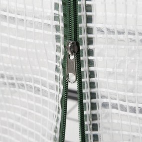 Outsunny Szklarnia Foliowa z Okienkiem 4 Półki Ochrona Roślin Kolor Zielony 70x50x160cm | Aosom PL