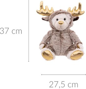 Pluszak świąteczny, miś przebrany za renifera, 28 cm
