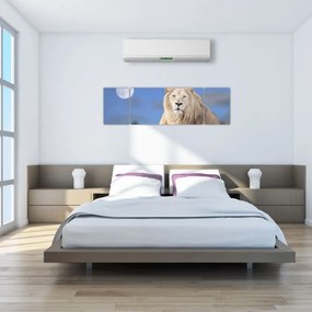 Obraz - Biały lew (170x50 cm)