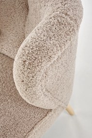 MOCCA Fotel wypoczynkowy Cappucino SVEN TEDDY Nowoczesny Boho Drewno