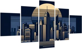 Obraz – Geometryczne miasto (125x70 cm)