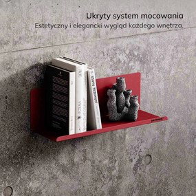 Półka wisząca JOANNE 400 mm, Modern: czerwona