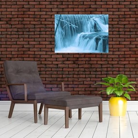Obraz - lodowe wodospady (70x50 cm)