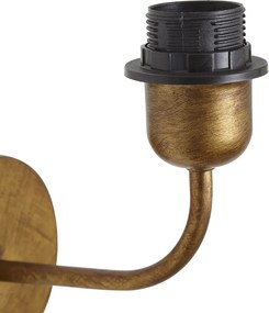 W stylu vintage lampa ścienna złota bez klosza - Matt