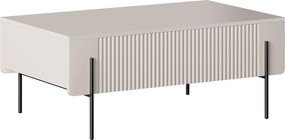 Stolik kawowy Malmi 100 cm z szufladami - kaszmir / czarne nóżki