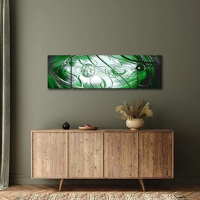 Zielony abstrakcyjny obraz (170x50 cm)