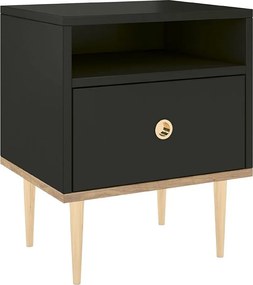 Czarna nowoczesna szafka nocna Skandica HARMONI