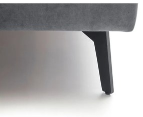 Antracytowe tapicerowane łóżko dwuosobowe ze schowkiem i stelażem 160x200 cm Lizzano – Meise Möbel