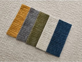 Beżowa rozkładana sofa do spania z tkaniny szenilowej 220 cm Hugo – Bobochic Paris