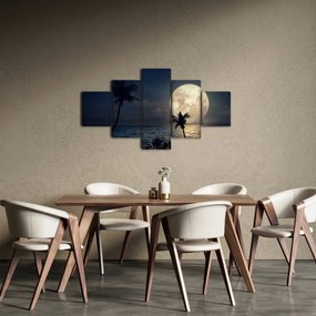 Obraz - Plaża pod pełnią księżyca (125x70 cm)