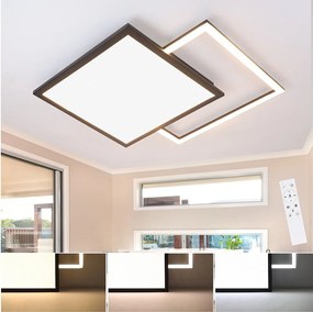 NETTLIFE Lampa sufitowa LED 46W salon czarna z możliwością przyciemniania nowoczesna lampa kuchenna z motywem gwiaździstego nieba do sypialni gabinet hotelu