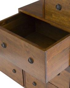 Regał Zen brown, 7szuflad 88x35x88cm