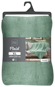 Jasnozielony koc z mikfroflaneli 180x220 cm Flanou – douceur d'intérieur