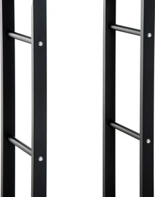 Homcom® Regał Na Drewno Opałowe 100 kg Stal Czarny