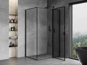 Mexen Mist T kabina prysznicowa uchylna prawa 120 x 90 cm, czarna ramka, czarna - 8A4T-120-090-70-70-P