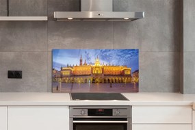 Szkło do Kuchni na Ścianę Sukiennice o Zachodzie Słońca