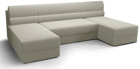 Jasnoszary narożnik tapicerowany z pojemnikiem L7-D52