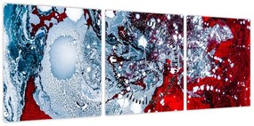 Abstrakcyjny obraz (z zegarem) (90x30 cm)