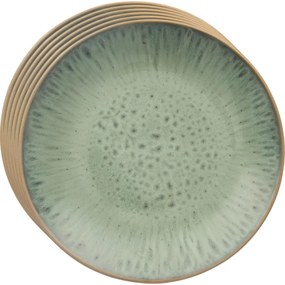 Orion Zestaw ceramicznych talerzy deserowych Glaze zielony 20,5 cm, 6 szt.