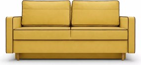Kanapa Latina 3-osobowa z funkcją spania i pojemnikiem – welurowa sofa DL 190x152, styl skandynawski