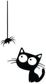 Naklejka Ambiance Cat And Spider