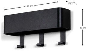 Szarobeżowy metalowy wieszak ścienny z półką Dax Play – Spinder Design